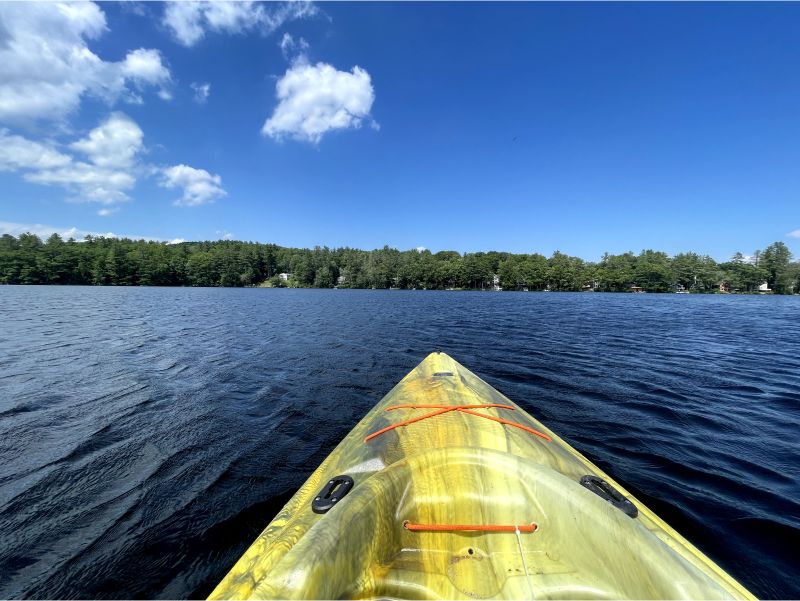 Kayaking on the lake