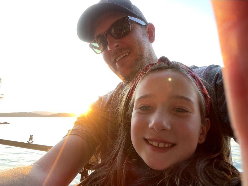 Dave and his daughter summer selfie