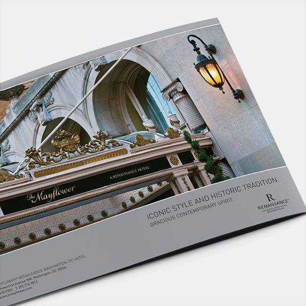 Renaissance Hotel direct mail cover design